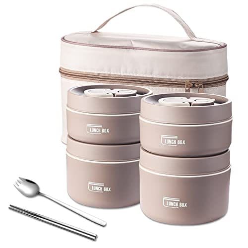 Kit Potes Térmicos + Lancheira e Talheres LunchBox